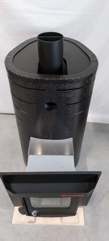 Дровяная банная паровая печь Ферингер МИНИ с закрытой каменкой в кожухе "Лайн" до 18 м³