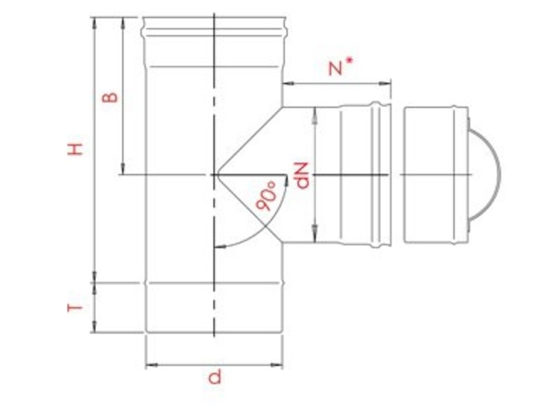 Дымоход Craft. HF-P Ревизия с заглушкой (AISI 316\0.8)